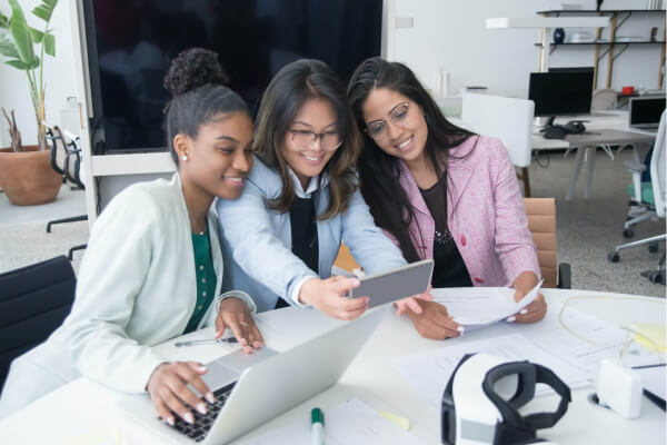 Women Sitting at the Table